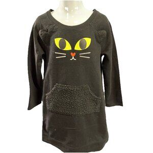 Cat & Jack Girls 3/4 Sleeve Black CatSweater Dress Girls Size XS 4/5
